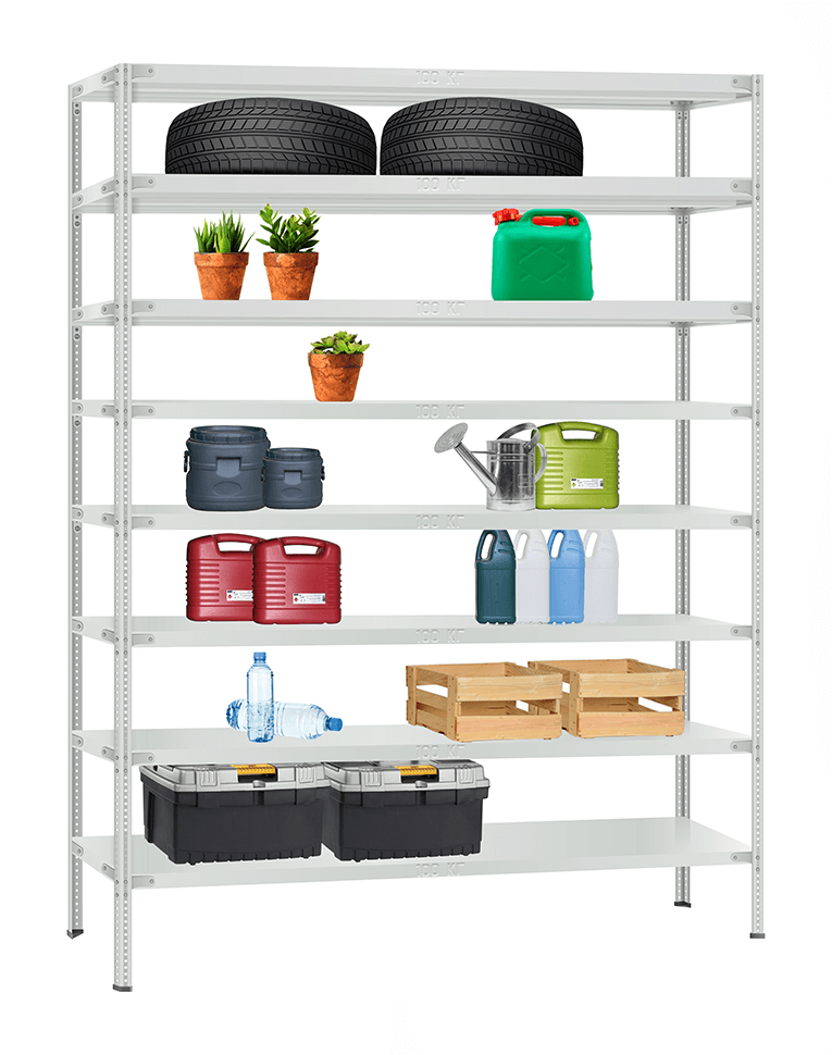 Стеллаж металлический Титан МС-900 1800x1000x400 8 полок купить в Перми Стеллаж металлический Титан МС-900 1800x1000x400 8 полок купить в Перми