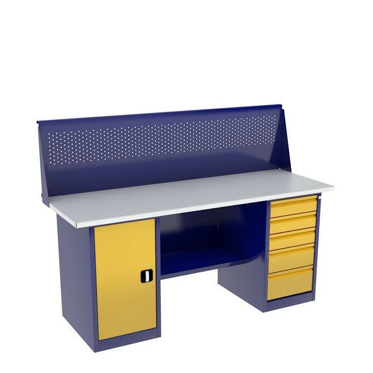 Верстак с тумбой и драйвером ВП-4Т/1,6 с экраном купить в Перми Верстак с тумбой и драйвером ВП-4Т/1,6 с экраном купить в Перми