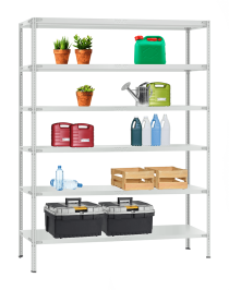 Стеллаж металлический Титан МС-900 1800x1000x500 6 полок Стеллаж металлический Титан МС-900 1800x1000x500 6 полок