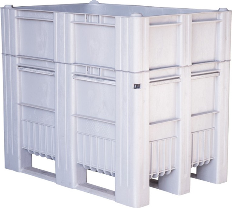 BoxPallet 1200х800х1035 сплошной, на полозьях серый купить в Перми