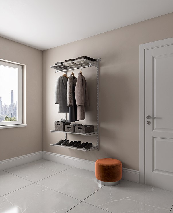 Гардеробная система Практик Home Basic G90 белая купить в Перми Гардеробная система Практик Home Basic G90 белая купить в Перми