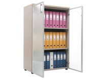 Шкаф NW 1280/2G со стеклом вяз натуральный/бежевый Шкаф NW 1280/2G со стеклом вяз натуральный/бежевый