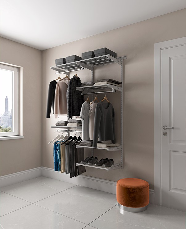 Гардеробная система Практик Home Optima G120 белая купить в Перми