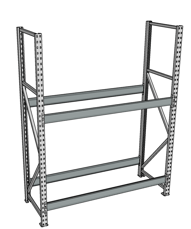 Стеллаж грузовой СГР 2500x1200x800 2 полки (без настила) купить в Перми Стеллаж грузовой СГР 2500x1200x800 2 полки (без настила) купить в Перми