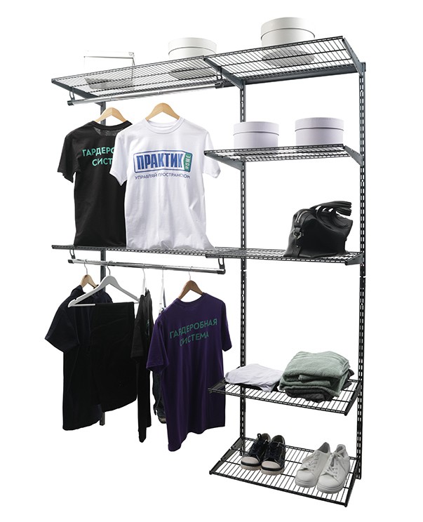 Гардеробная система Практик Home Optima G150 графит купить в Перми Гардеробная система Практик Home Optima G150 графит купить в Перми