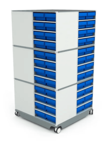 КП-01 Кассетница поворотная с синими ящиками КП-01 Кассетница поворотная с синими ящиками