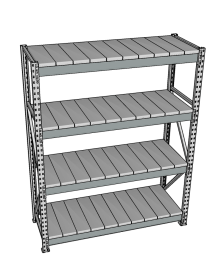 Стеллаж грузовой СГР 2000x1500x600 4 полки (металл) Стеллаж грузовой СГР 2000x1500x600 4 полки (металл)