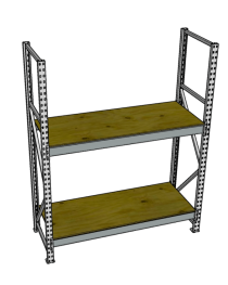 Стеллаж грузовой СГР 2000x1500x1000 2 полки (фанера) Стеллаж грузовой СГР 2000x1500x1000 2 полки (фанера)