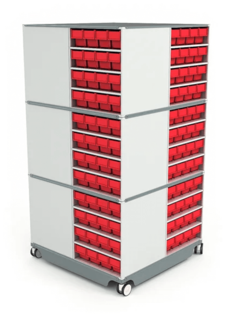 КП-02 Кассетница поворотная с красными ящиками купить в Перми КП-02 Кассетница поворотная с красными ящиками купить в Перми