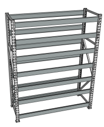 Стеллаж грузовой СГР 3000x2100x1000 7 полок (без настила) Стеллаж грузовой СГР 3000x2100x1000 7 полок (без настила)