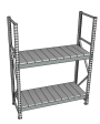 Стеллаж грузовой СГР 2500x1200x800 2 полки (металл) Стеллаж грузовой СГР 2500x1200x800 2 полки (металл)