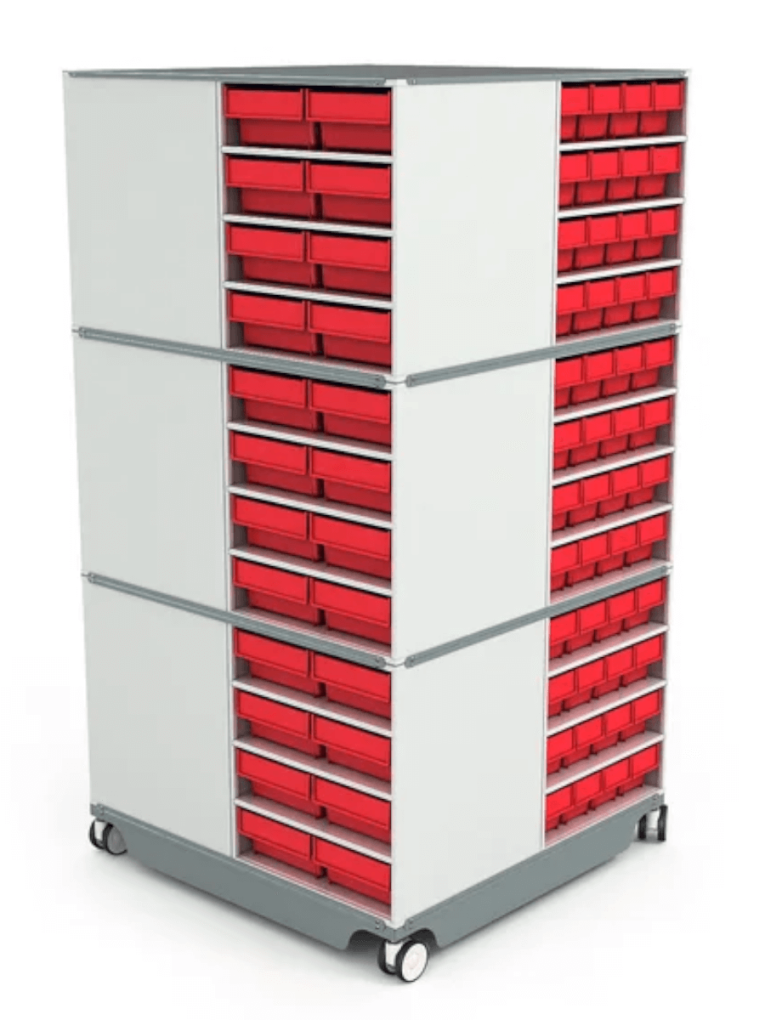 КП-03 Кассетница поворотная с красными ящиками купить в Перми