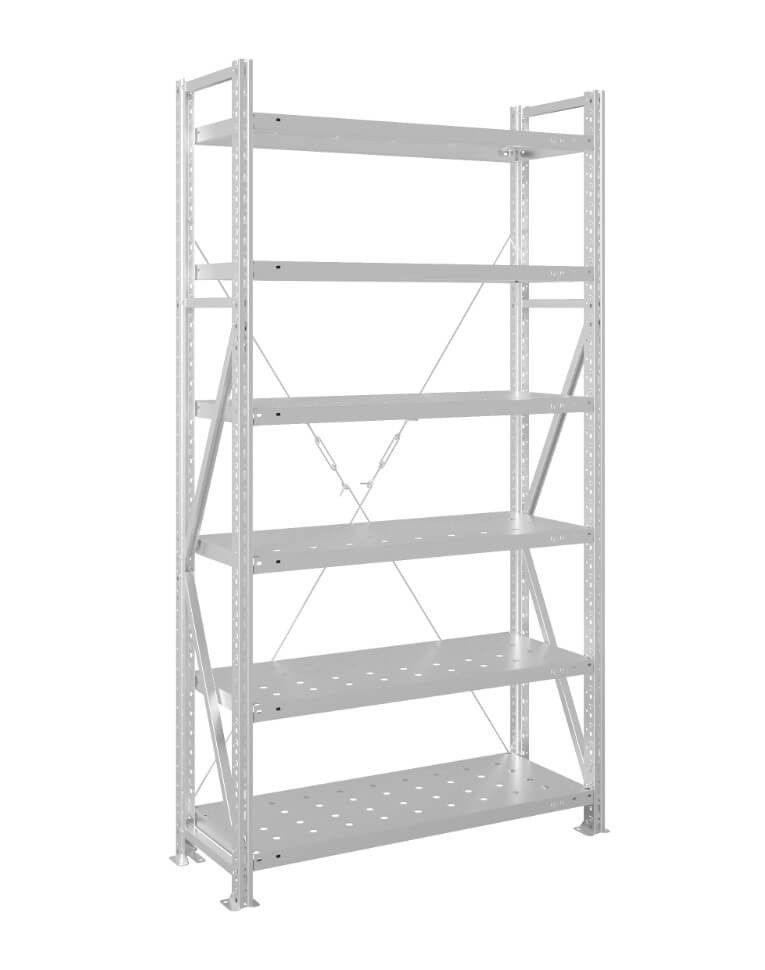 Стеллаж MS U 2000x1200x500 6 полок (400 кг, перф) купить в Перми