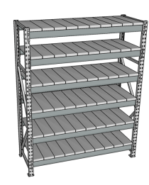 Стеллаж грузовой СГР 2500x1800x400 6 полок (металл) Стеллаж грузовой СГР 2500x1800x400 6 полок (металл)