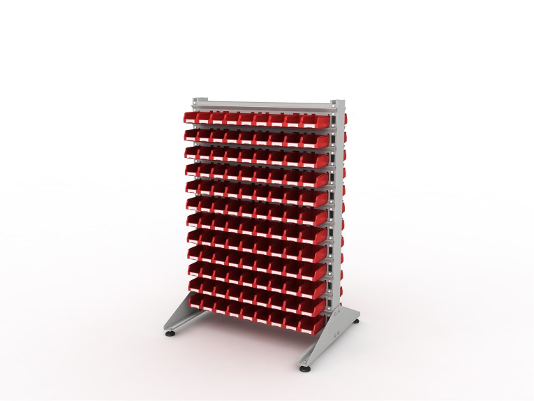 Стеллаж для пластиковых лотков SORTEX двухсторонний 1500x1000x800.01 купить в Перми Стеллаж для пластиковых лотков SORTEX двухсторонний 1500x1000x800.01 купить в Перми