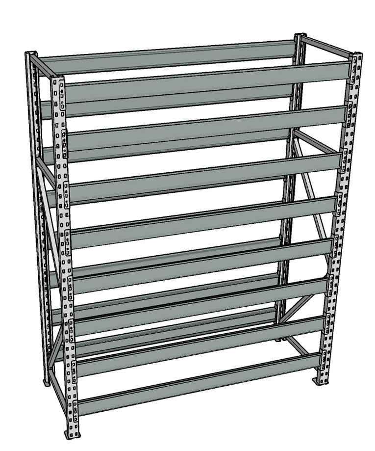 Стеллаж грузовой СГР 3000x1800x800 8 полок (без настила) купить в Перми Стеллаж грузовой СГР 3000x1800x800 8 полок (без настила) купить в Перми