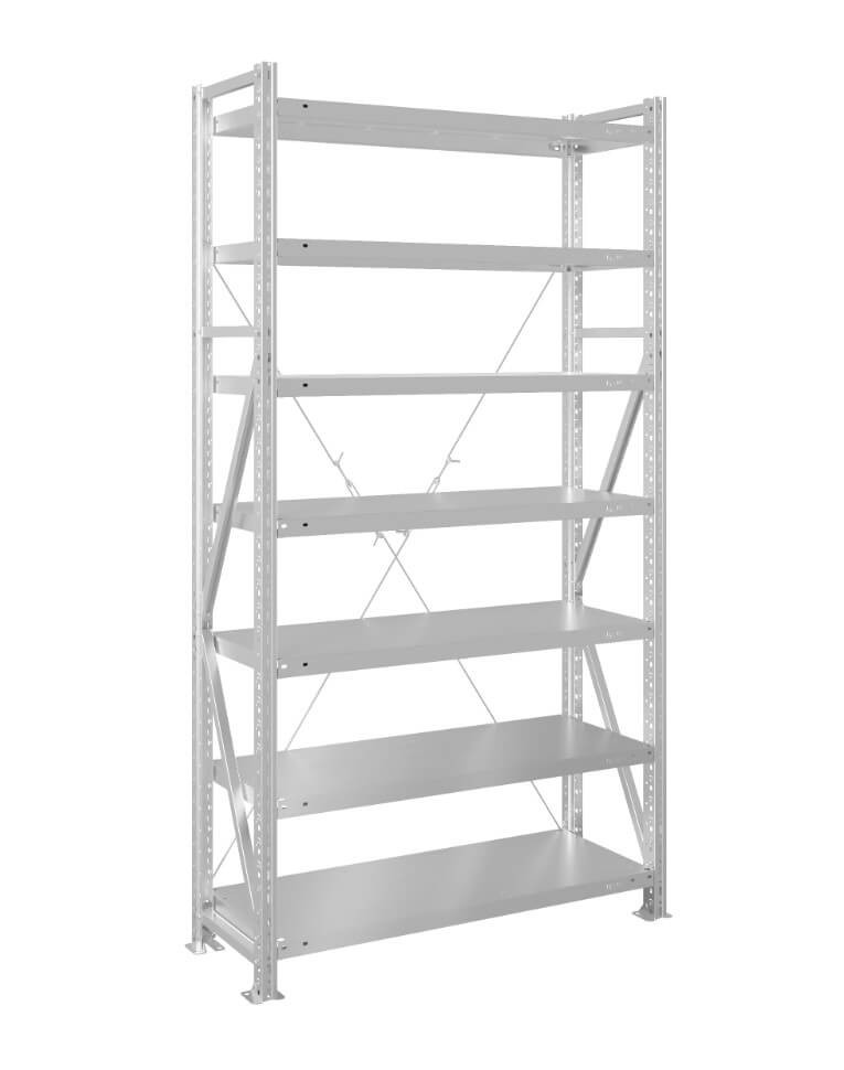 Стеллаж MS U 2500x1200x300 7 полок (280 кг, металл) купить в Перми