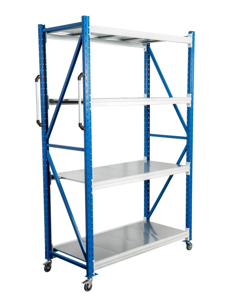 Стеллаж мобильный БиКом СТ-4 250x180x100 4 полки купить в Перми Стеллаж мобильный БиКом СТ-4 250x180x100 4 полки купить в Перми