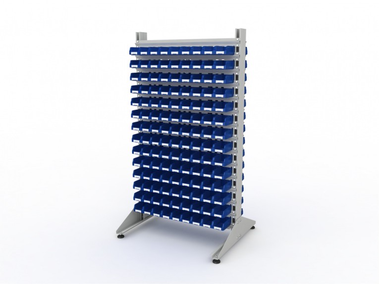 Стеллаж для пластиковых лотков SORTEX двухсторонний 1800x1000x800.01 купить в Перми Стеллаж для пластиковых лотков SORTEX двухсторонний 1800x1000x800.01 купить в Перми