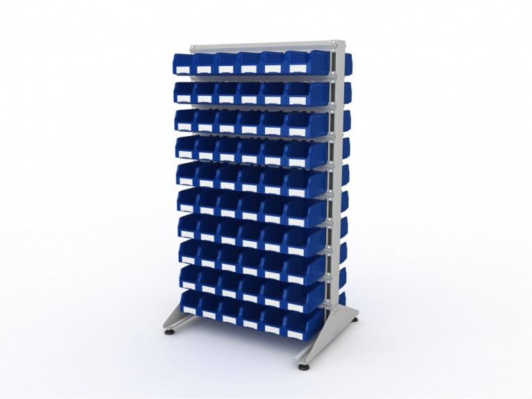 Стеллаж для пластиковых лотков SORTEX двухсторонний 1800x1000x800.02 купить в Перми Стеллаж для пластиковых лотков SORTEX двухсторонний 1800x1000x800.02 купить в Перми