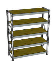 Стеллаж грузовой СГР 2500x900x600 5 полок (фанера) Стеллаж грузовой СГР 2500x900x600 5 полок (фанера)