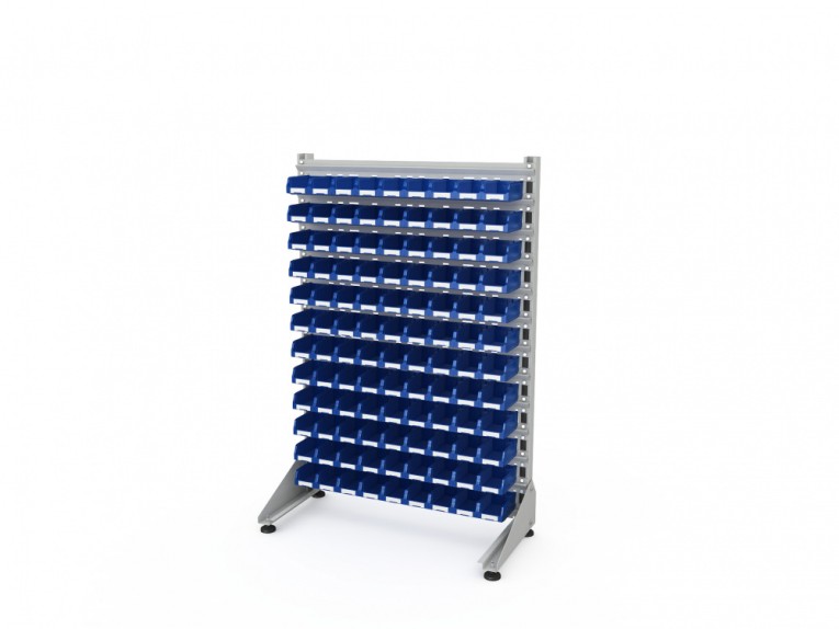 Стеллаж для пластиковых лотков SORTEX односторонний 1500x1000x450.01 купить в Перми Стеллаж для пластиковых лотков SORTEX односторонний 1500x1000x450.01 купить в Перми