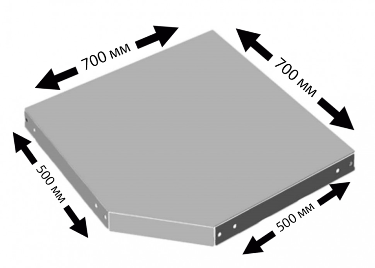 Угловая полка Практик MS 50F (700х500) купить в Перми