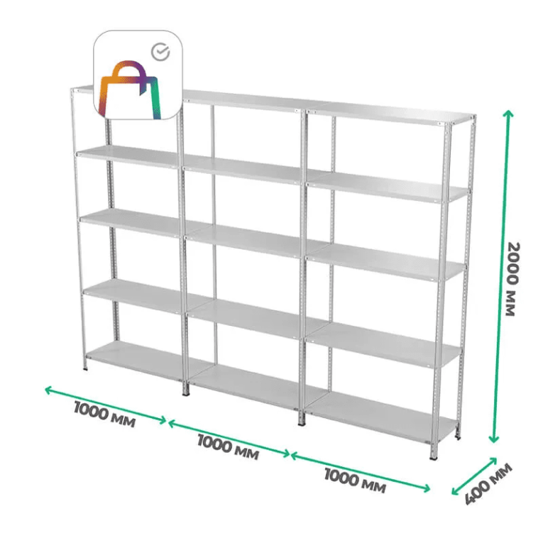 Стеллаж ПВЗ Сбер 2000х3000х400 5 полок купить в Перми Стеллаж ПВЗ Сбер 2000х3000х400 5 полок купить в Перми