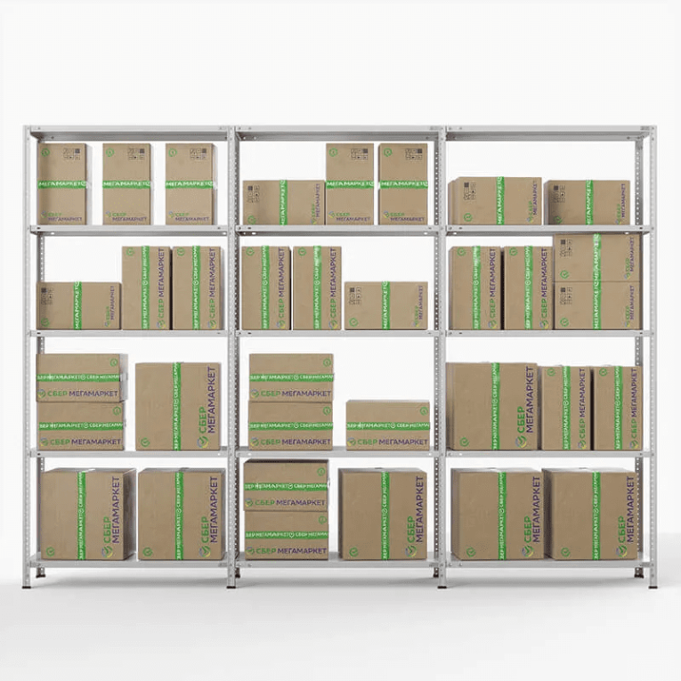 Стеллаж ПВЗ Сбер 2000х3000х400 5 полок купить в Перми Стеллаж ПВЗ Сбер 2000х3000х400 5 полок купить в Перми