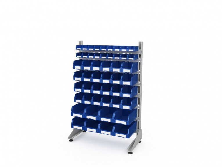 Стеллаж для пластиковых лотков SORTEX односторонний 1500x1000x450.06 купить в Перми Стеллаж для пластиковых лотков SORTEX односторонний 1500x1000x450.06 купить в Перми