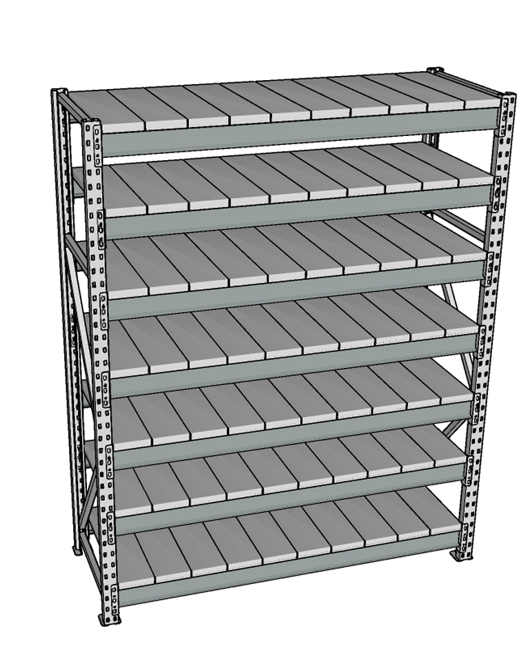 Стеллаж грузовой СГР 2500x1500x500 7 полок (металл) купить в Перми Стеллаж грузовой СГР 2500x1500x500 7 полок (металл) купить в Перми
