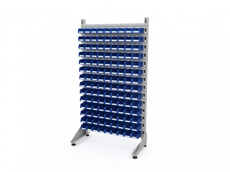 Стеллаж для пластиковых лотков SORTEX односторонний 1800x1000x450.01 купить в Перми Стеллаж для пластиковых лотков SORTEX односторонний 1800x1000x450.01 купить в Перми