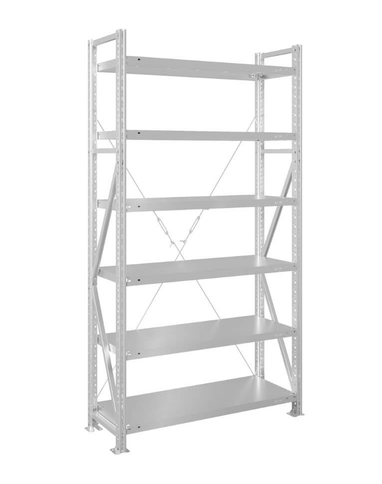 Стеллаж MS U 2000x1500x400 6 полок (200 кг, металл) купить в Перми