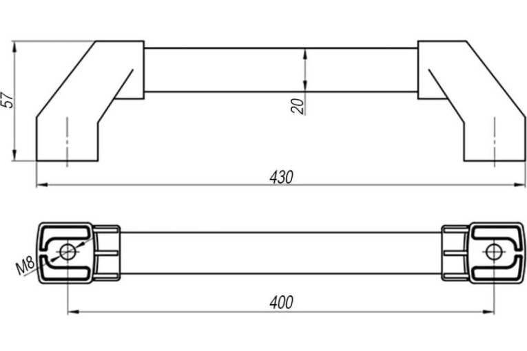 Ручка трубчатая СТ-4 АТ40020 купить в Перми Ручка трубчатая СТ-4 АТ40020 купить в Перми