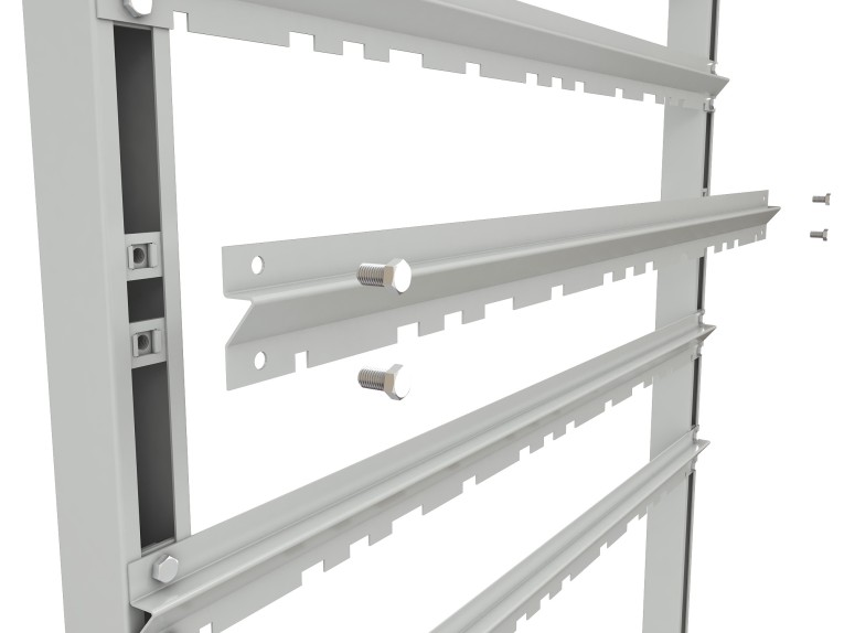 Стеллаж для пластиковых лотков SORTEX односторонний 1800x1000x450.03 купить в Перми Стеллаж для пластиковых лотков SORTEX односторонний 1800x1000x450.03 купить в Перми