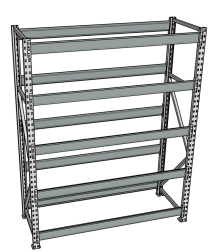 Стеллаж грузовой СГР 3000x1800x400 5 полок (без настила) Стеллаж грузовой СГР 3000x1800x400 5 полок (без настила)