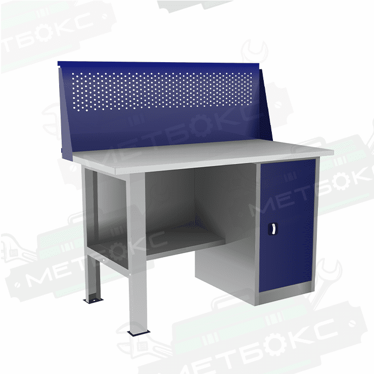 Однотумбовый слесарный верстак ВП-2/1,6 с экраном купить в Перми Однотумбовый слесарный верстак ВП-2/1,6 с экраном купить в Перми