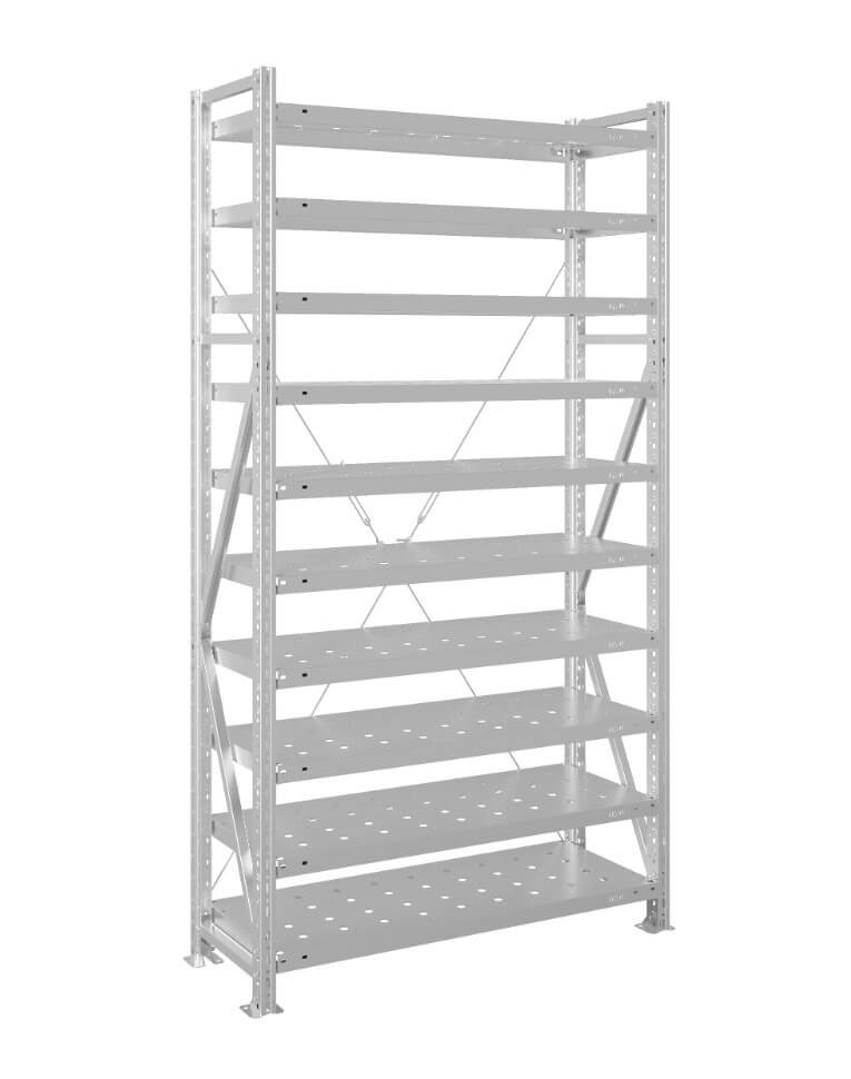 Стеллаж MS U 3000x1500x800 10 полок (300 кг, перф) купить в Перми