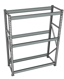 Стеллаж грузовой СГР 2000x1800x800 3 полки (без настила) Стеллаж грузовой СГР 2000x1800x800 3 полки (без настила)