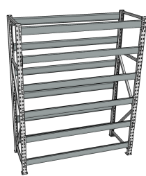 Стеллаж грузовой СГР 3000x900x600 6 полок (без настила) Стеллаж грузовой СГР 3000x900x600 6 полок (без настила)